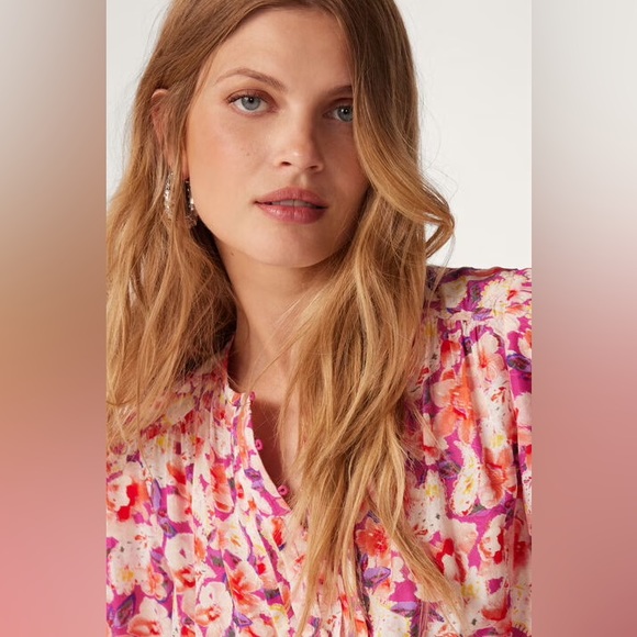 Ba&sh Rose Diamond Mini Dress in Fuchsia (L/3) - Picture 3 of 12